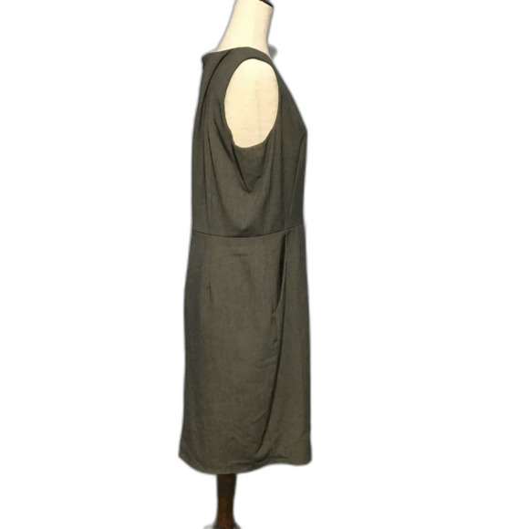 Calvin Klein Gray Sleeveless Midi Dress with Pockets - Picture 2 of 11